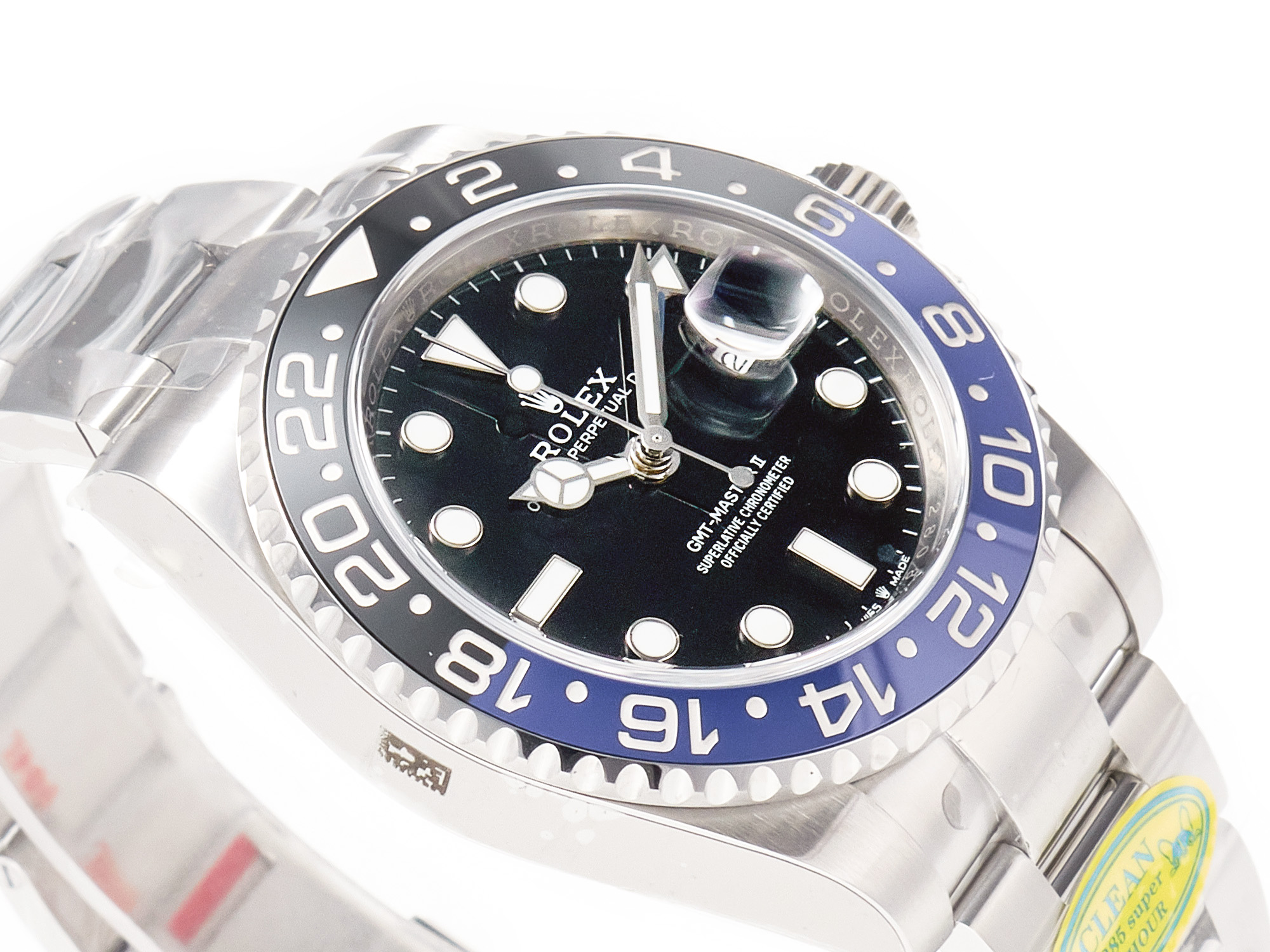 GMT-Master II 126710 BLNR Clean Black/Blue Ceramic 904L Steel Best Edition on Oyster Bracelet DD3285 CHS